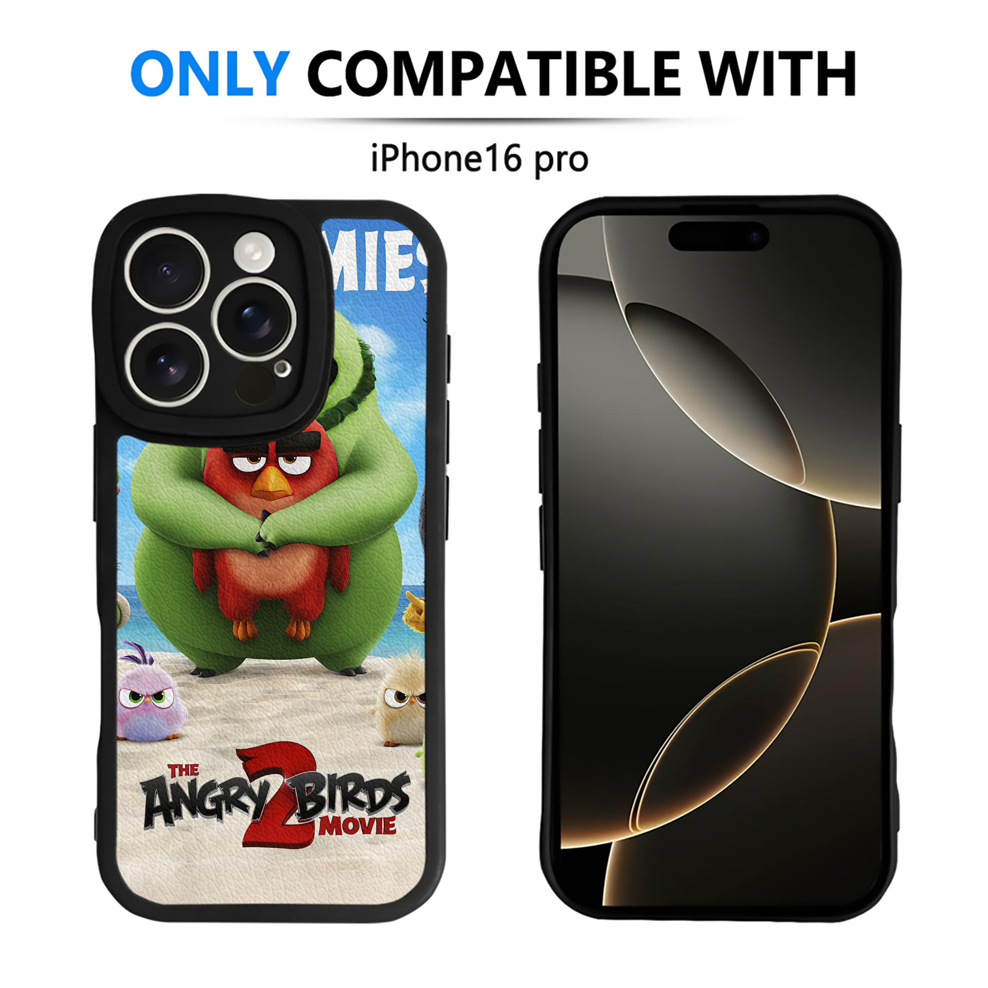 （画像用） Angry Birds アングリーバード 【iPhone 16シリーズ対応】シリコンスマホケース（レザー調） 材質：シリコン